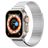 Mobigear Premium Loop Milanese Apple Watch Bandje Magneetsluiting - 42/41/40/38 mm - Zilver