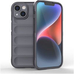 Mobigear Bumpy iPhone 15 Hoesje Flexibel TPU Backcover - Charcoal