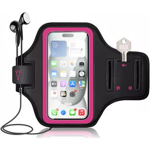 Mobigear Go Active Telefoonhouder Hardlopen OPPO A5 (2020) Sport Hoesje Neopreen Sportarmband - Roze