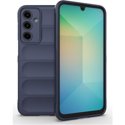 Mobigear Bumpy Samsung Galaxy A16 Hoesje Flexibel TPU Backcover - Donkerblauw