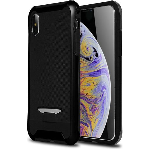 Mobigear Armor iPhone XS Max Hoesje Hardcase Backcover Shockproof - Zwart