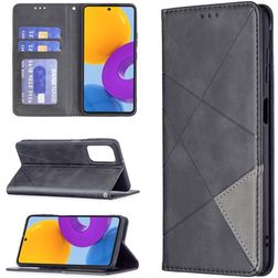Mobigear Rhombus Slim Samsung Galaxy M52 Hoesje Bookcase - Zwart