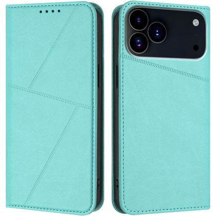 Mobigear Frosted Flip iPhone 17 Pro Hoesje Bookcase Portemonnee - Blauw