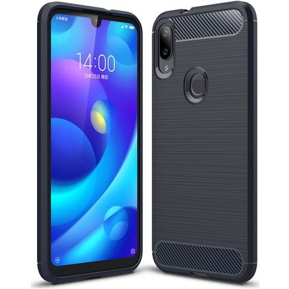 Mobigear Brushed Slim Xiaomi Mi Play Hoesje Flexibel TPU Backcover - Marineblauw