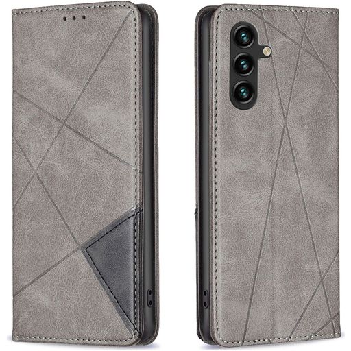 Mobigear Rhombus Slim Samsung Galaxy A56 Hoesje Bookcase - Grijs