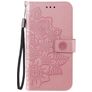 Mobigear Flowers OPPO A54 5G Hoesje Bookcase Portemonnee - Roségoud