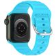Mobigear Bumpy Siliconen Apple Watch Bandje Gespsluiting - 49/46/45/44 mm - Blauw