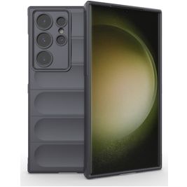 Mobigear Bumpy Samsung Galaxy S24 Ultra Hoesje Flexibel TPU Backcover - Grijs Mobigear Bumpy Samsung Galaxy S24 Ultra Hoesje Flexibel TPU Backcover - Grijs