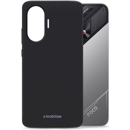 Mobilize Rubber Gelly POCO F7 Hoesje Flexibel TPU Backcover - Zwart