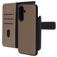 Mobiparts Samsung Galaxy A37 Hoesje Echt Leer Uitneembare 2in1 Bookcase Portemonnee - Taupe