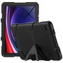Xccess Survivor Essential Samsung Galaxy Tab A9 Plus (2023) Hoes Hard Kunststof,Siliconen Backcover + Standaard - Zwart