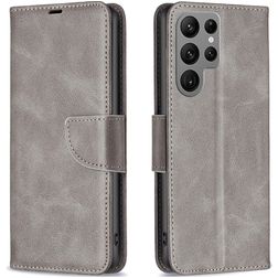 Mobigear Excellent Samsung Galaxy S24 Ultra Hoesje Bookcase Portemonnee - Grijs