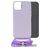 Mobilize Lanyard Gelly iPhone 15 Plus Flexibel TPU Hoesje met koord - Pastel Purple