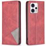 Mobigear Rhombus Slim Motorola Moto G13 Hoesje Bookcase - Rood