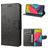 Mobigear Flowers Samsung Galaxy M53 Hoesje Bookcase Portemonnee - Zwart