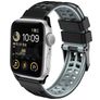Mobigear Aero Armor Siliconen Apple Watch Bandje Gespsluiting - 42/41/40/38 mm - Zwart / Grijs