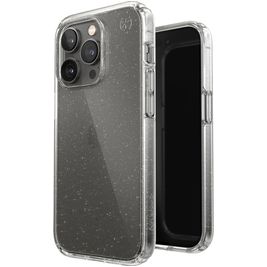 Speck Presidio Perfect Clear Glitter iPhone 14 Pro Hoesje Hardcase Backcover Shockproof - Transparant / Goud