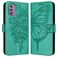 Mobigear Butterfly Nokia G42 Hoesje Bookcase Portemonnee - Groen