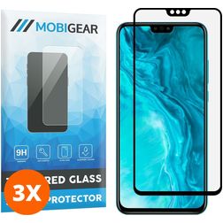 Mobigear Premium HONOR 9X Lite Glazen Screenprotector - Case Friendly - Zwart (3-Pack)