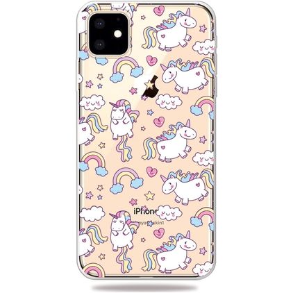 Mobigear Design iPhone 11 Pro Hoesje Flexibel TPU Backcover - Eenhoorn