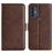 Mobigear Slim Magnet TCL 30 SE Hoesje Bookcase Portemonnee - Bruin