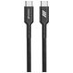 Mobigear Nylon USB-C naar USB-C Kabel 3 Meter - Zwart