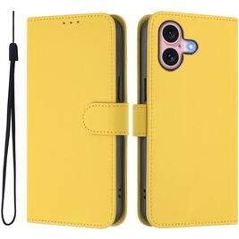 Mobigear Urban Wallet iPhone 16 Hoesje Bookcase Portemonnee - Geel