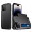 Mobigear Card iPhone 15 Pro Hoesje Hardcase Backcover Shockproof met Pasjeshouder - Zwart