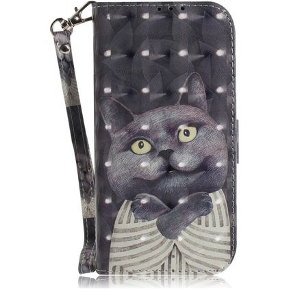Mobigear Design HONOR 8S Hoesje Bookcase Portemonnee - Kat
