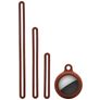 Mobigear Lanyard Apple AirTag Hoesje Flexibel Siliconen - Bruin