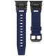 Mobigear Explorer Siliconen Apple Watch Bandje Gespsluiting - 49/46/45/44 mm - Zwart / Blauw