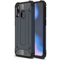 Mobigear Outdoor Samsung Galaxy A40 Hoesje Hardcase Backcover Shockproof - Marineblauw