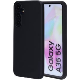 Mobiparts Samsung Galaxy A35 Siliconen Hoesje Backcover - Zwart