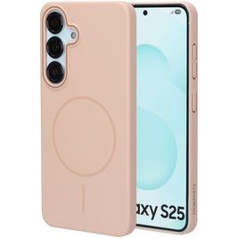 Mobiparts Slim Line Samsung Galaxy S25 MagSafe Hoesje Hardcase Backcover - Dune Sand