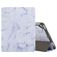 Mobigear Tri-Fold Marble iPad 6 (2018) Hoes Bookcase + Stylus Houder - Paars