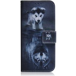 Mobigear Design Samsung Galaxy S20 Plus Hoesje Bookcase Portemonnee - Wolf