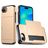 Mobigear Card iPhone 17e Hoesje Hardcase Backcover Shockproof met Pasjeshouder - Goud