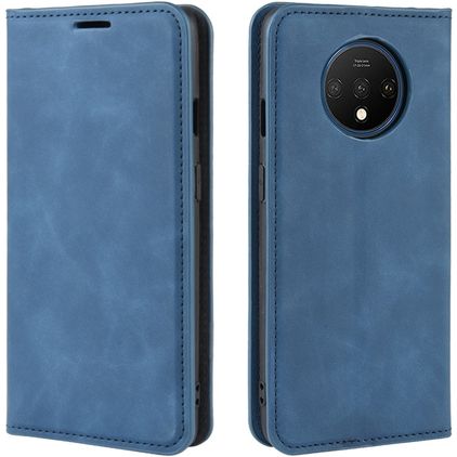 Mobigear Retro Slim OnePlus 7T Hoesje Bookcase Portemonnee - Blauw