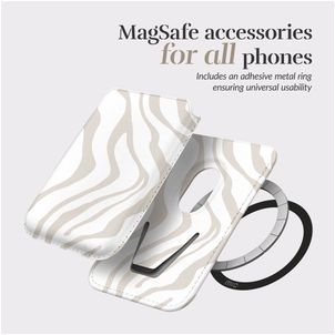 MIO Pasjeshouder - 3 Pasjes - MagSafe Compatible - Sandy Zebra