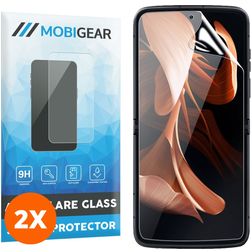 Mobigear Premium Motorola Razr (2022) Glazen Screenprotector - Case Friendly - Zwart (2-Pack)