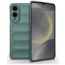 Mobigear Bumpy Samsung Galaxy S25 Edge Hoesje Flexibel TPU Backcover - Groen