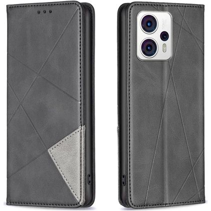 Mobigear Rhombus Slim Motorola Moto G53 5G Hoesje Bookcase - Zwart