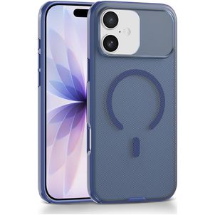 Mobigear Shockproof Grip iPhone 17 MagSafe Hoesje Hardcase Backcover - Blauw