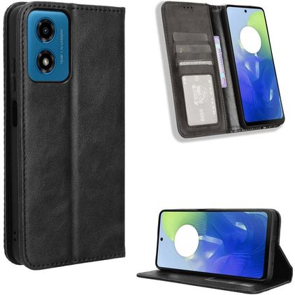 Mobigear Sensation Motorola Moto G04 Hoesje Bookcase Portemonnee - Zwart