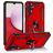 Mobigear Armor Ring Samsung Galaxy A14 Hoesje Hardcase Backcover Shockproof met Ringhouder - Rood