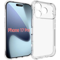 Mobigear Cushion Doorzichtig iPhone 17 Pro Hoesje Flexibel TPU Backcover - Transparant