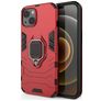 Mobigear Armor Ring iPhone 13 Hoesje Hardcase Backcover Shockproof met Ringhouder - Rood