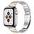 Mobigear Lissabon Stalen Apple Watch Bandje Vouwsluiting - 49/46/45/44 mm - Roségoud / Zilver