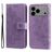 Mobigear Flowers iPhone 17 Pro Max Hoesje Bookcase Portemonnee - Paars