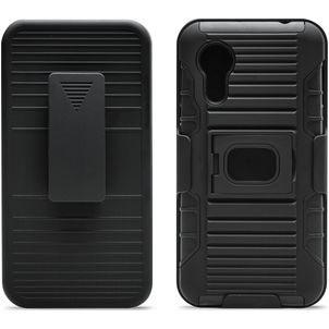 Xccess Combo Samsung Galaxy Xcover 5 Hoesje Hardcase Backcover met Standaard - Zwart